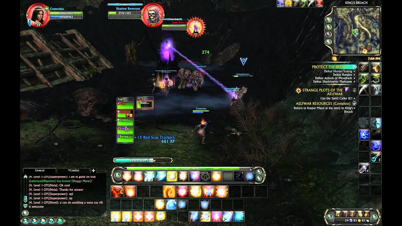 Rift King´s Breach Level 35-36 Cleric Purifier Healer POV