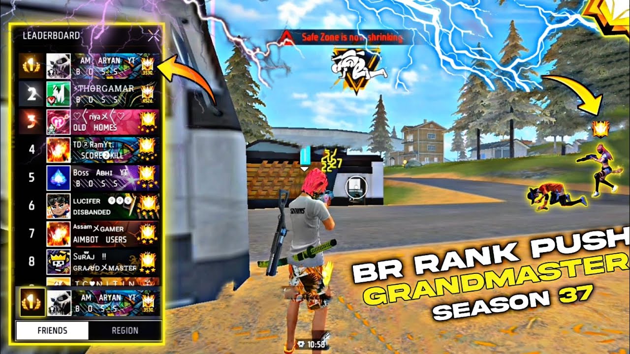 Br Rank Season 37💥 | Free Fire Squad Gameplay Rank Push | How To Push ...