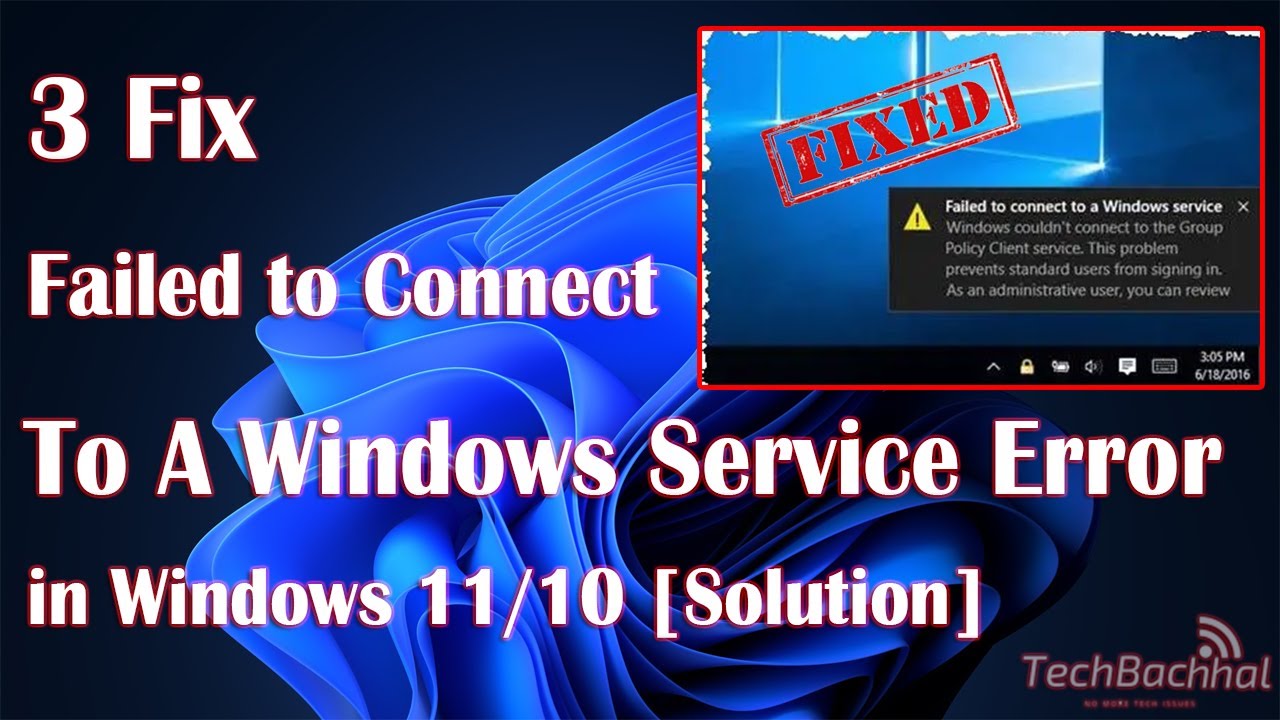 Failed to Connect to a Windows Service Error Message YouTube