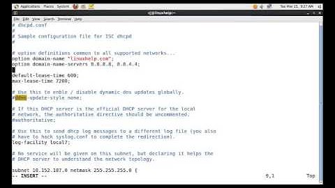 Configure dhcp server in Centos 6