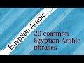 Learn 20 common Egyptian Arabic phrases/Sentences/Questions (easy to difficult)