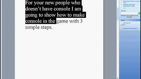 Console in Counter Strike Source