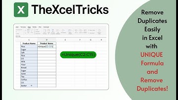 រៀនពីរបៀបដកទិន្នន័យស្ទួនចេញពីក្នុង Excel ដោយប្រើ UNIQUE Formula និង Remove Duplicates