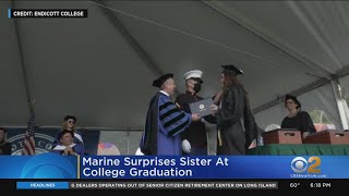 Marine Surprises Sister At College Graduation