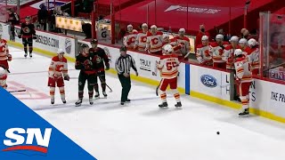 Flames' Rasmus Andersson Won’t Let Sens Gather Game-Puck To Celebrate Filip Gustavsson’s 1st NHL Win