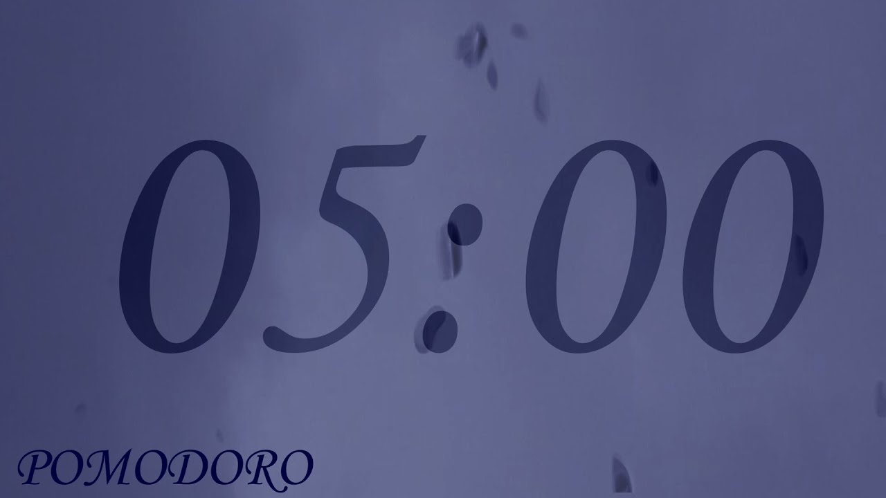 5 Minute Timer with Rain Sounds - Study - Work - Deep Focus - Countdown ...