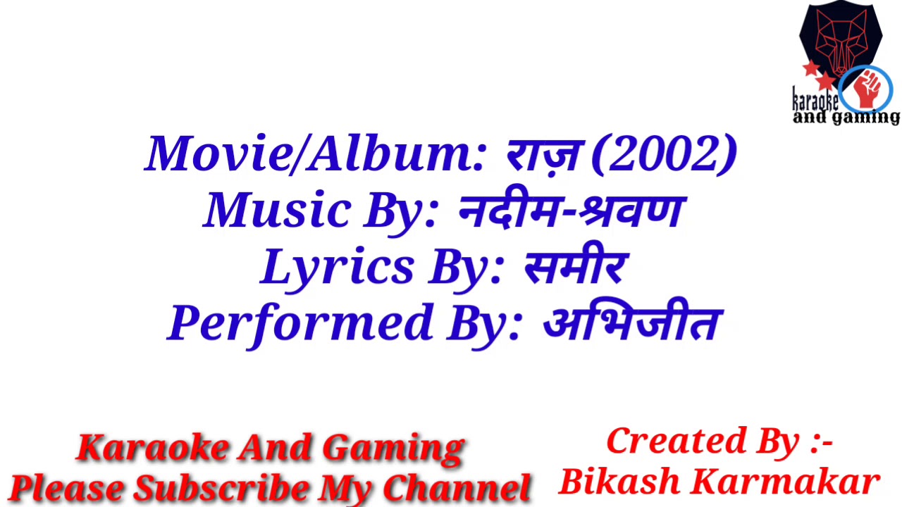 Pyar Se Pyar Hum Song Karaoke With Lyrics - YouTube