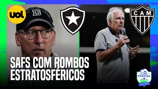 SAFS PATINANDO! BOTAFOGO TEM ROMBO DE R$ 267 MILHÕES; ATLÉTICO-MG REDUZ DÍVIDA PARA R$ 1,2 BILHÃO