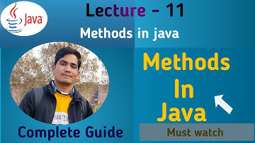 Java Tutorial : Methods in Java | Core Java #11