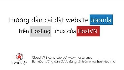 Cài đặt Joomla trên Hosting Linux cPanel Hostvn.net