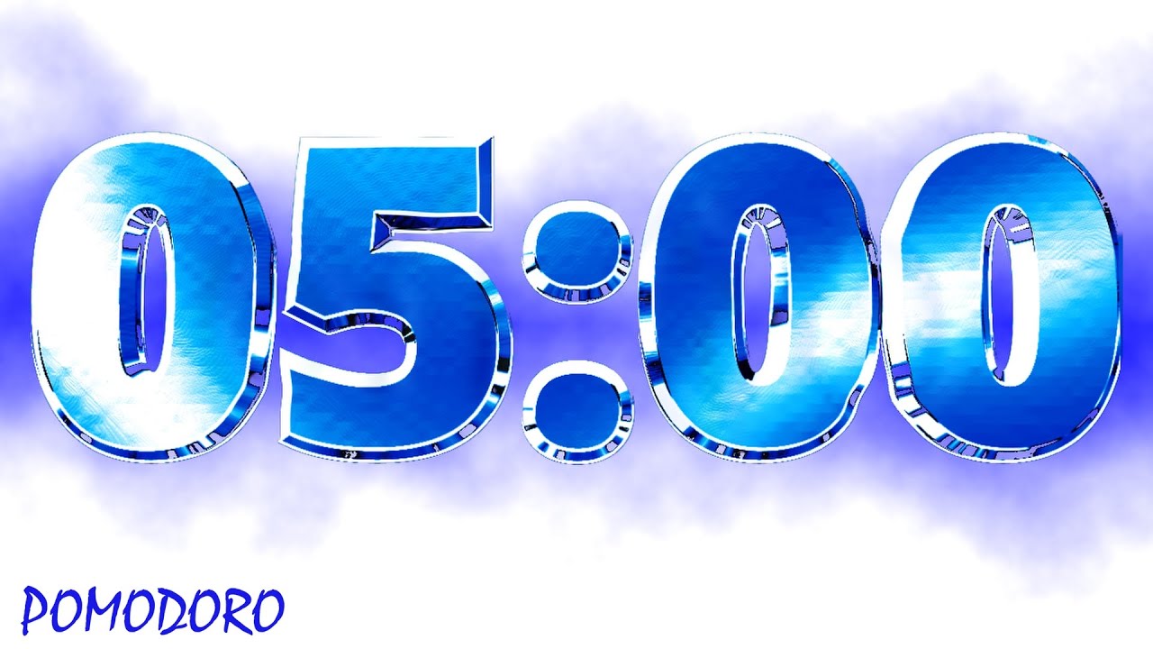 5 Minute Timer - Study - Work - Deep Focus - Countdown Timer - No Music ...