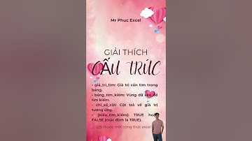 22s Hiểu nhanh hàm Vlookup cơ bản trong excel cùng Mr Phúc Excel - google sheets #excel  #mrphuc