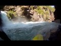 Kayaker saved just before swimming over a 60 foot waterfall!!