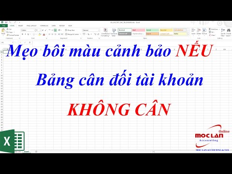 Bảng Màu Đối - Mẹo bôi màu cảnh bảo nếu bảng cân đối kế toán không cân.