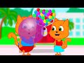 Cats Family in English - Ideas For Gumball Machine Cartoon for Kids