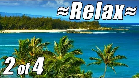 RELAXATION VIDEO #2. HD OAHU Hawaii BEACHES Ocean Beach Wave Sounds Relaxing Nature for Studying