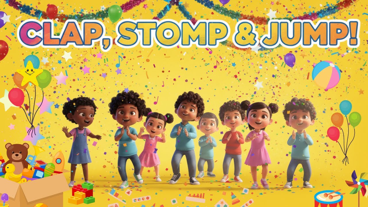 Clap Your Hands, Stomp Your Feet! | Fun Kids Action Song & Dance | Nursery Rhyme for Toddlers