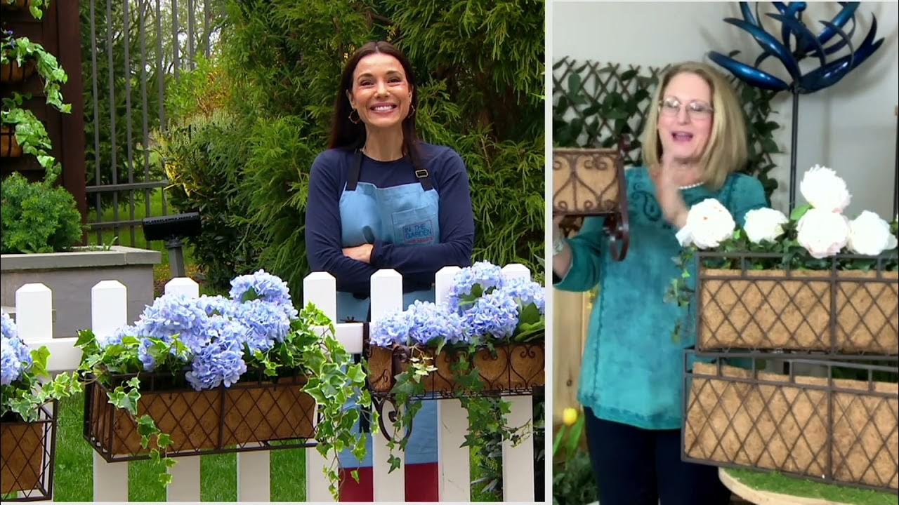 Plow & Hearth Wrought Iron Railing Planter with Coco Liner on QVC YouTube