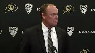 CU holds press conference after Buffs football coach resigns