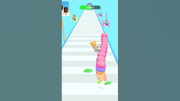 Ice Cream Stack Runner Games - Level 1 #shorts