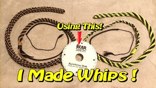 Paracord Snake Whip made on a Kumihimo Disk