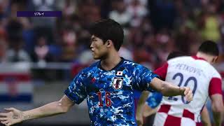 観賞モード「日本vsクロアチア」eFootball ウイニングイレブン 2021