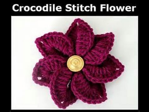 crocodile stitch flower crochet in Tamil/English