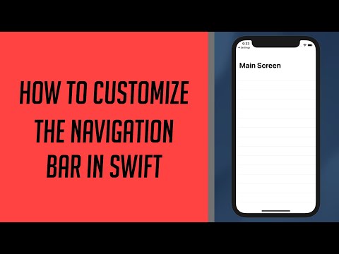 Video: Come cambio il colore della barra di navigazione in Swift?