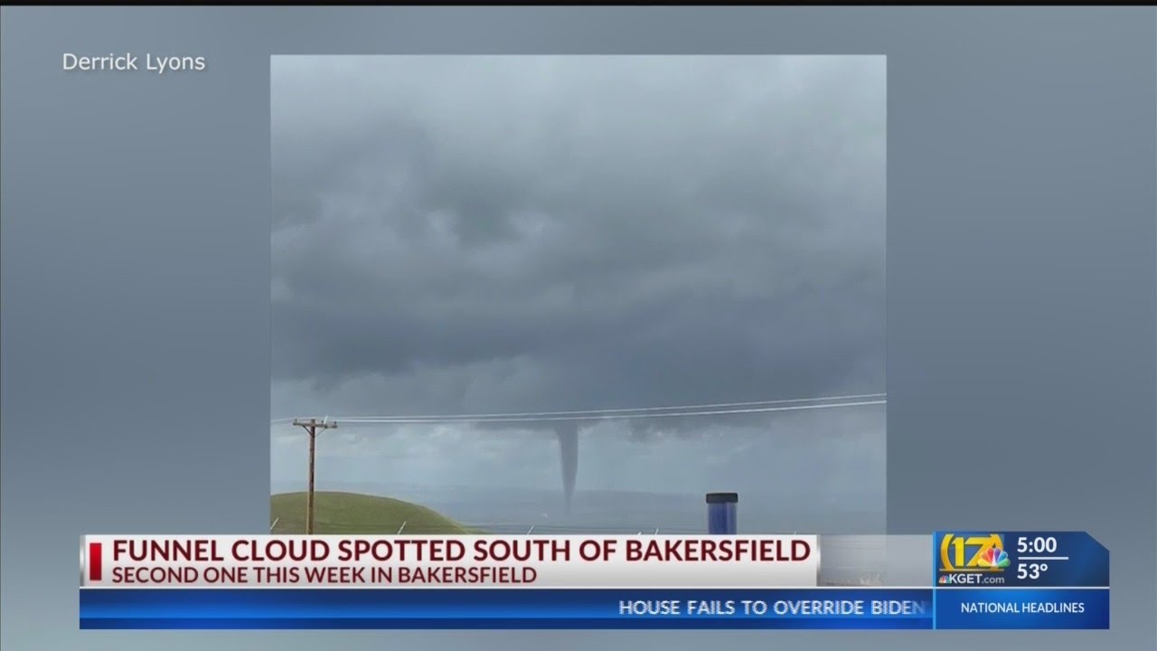 Second funnel cloud spotted from Bakersfield area this week YouTube