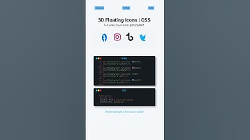 3D Floating Social Media Icons  | CSS | MzCode01#coding #css #socialmedia