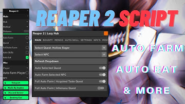 Roblox Reaper 2 OP Script | Auto Farm | Auto Quest Auto Eat Auto Skill & More | *PASTEBIN*