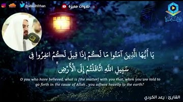 رعد الكردي - تلاوة لاتوصف بترتيل خلاب يلامس القلوب | { إلا تنصروه فقد نصره الله }