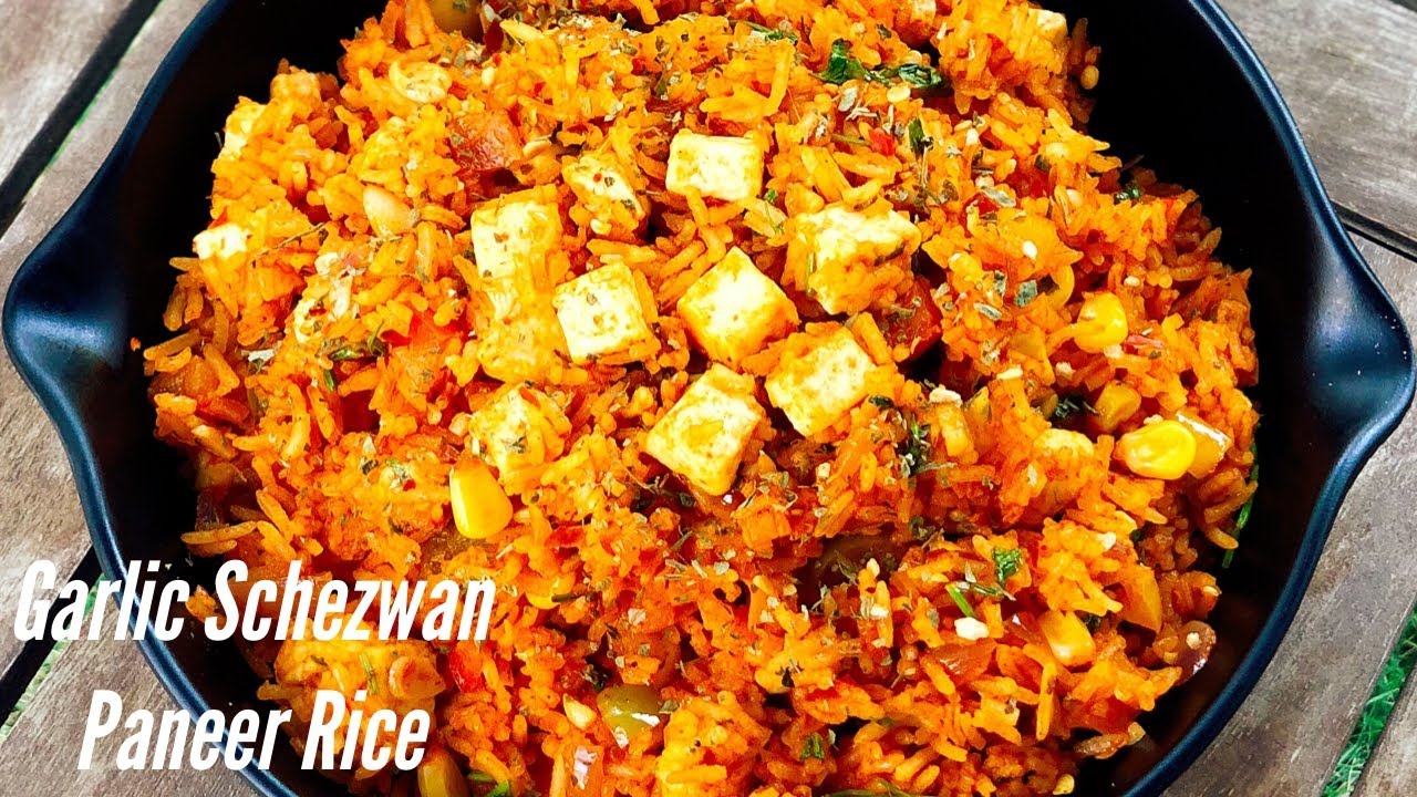 GARLIC SCHEZWAN PANEER RICE | Paneer Fried Rice | Easy,Simple Rice Recipe | Flavourful Food By Priya