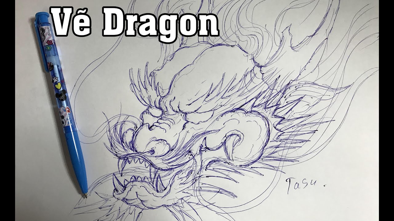 Hướng Dẫn Vẽ Đầu Rồng - Asian Dragon Drawing Tutorial - Phần 1 | Tasu  Studio - Youtube