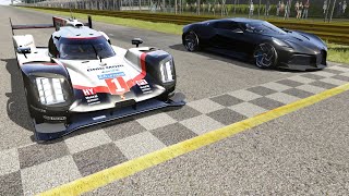 Porsche 919 Hybrid '17 vs Bugatti La Voiture Noire at Monza Full Course screenshot 5