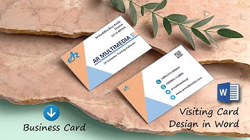 MS Word Tutorial: How to Make Visiting Card in MS Word|| Business Card Design Word [AR MULTIMEDIA]