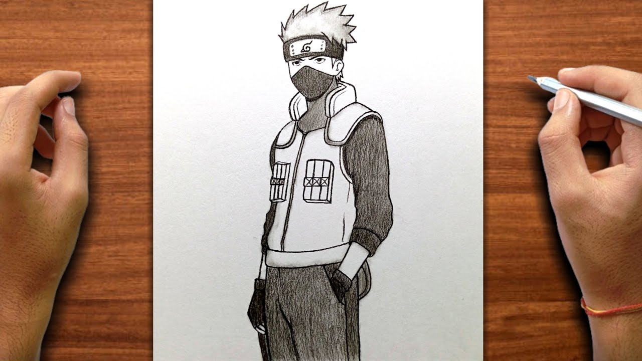 How to Draw Kakashi Full Body | Easy Naruto Anime Drawing Tutorial (Step by Step)