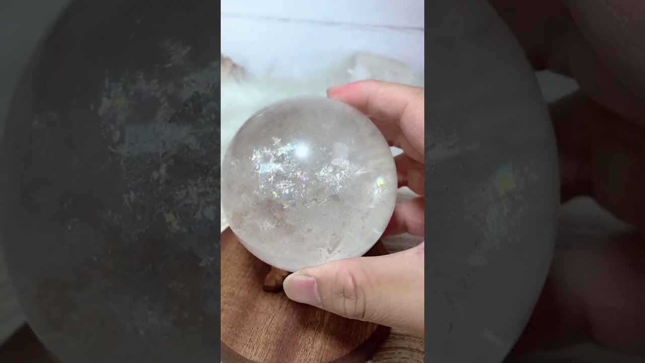 CLEAR QUARTZ CRYSTAL BALL