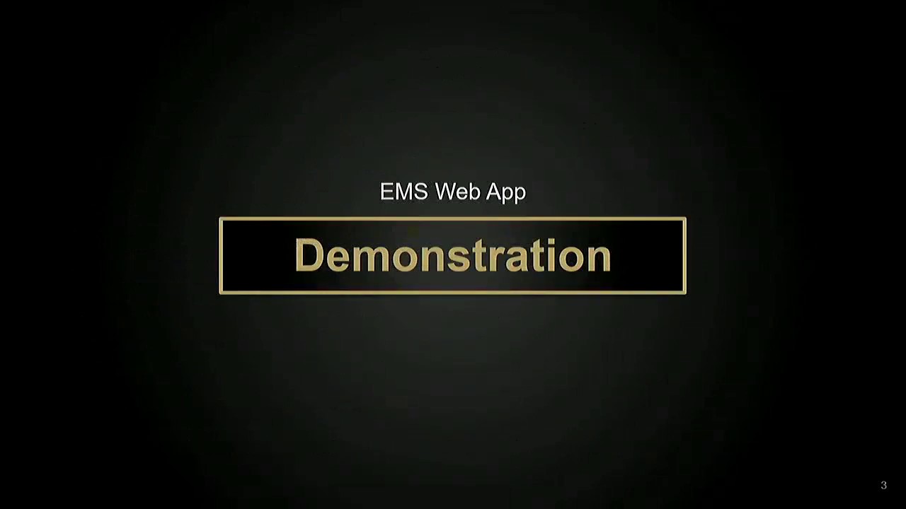 EMS Web App User Training