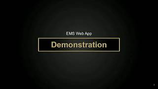 EMS Web App User Training