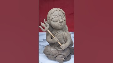 Diy cute maa durga idol making 🙏🏻 [part-1] #art #durgapuja #shorts