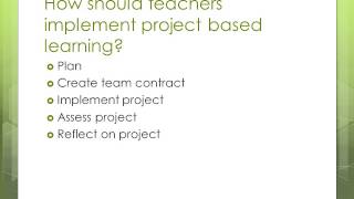 Professional Research Presentation on Project Based Learning