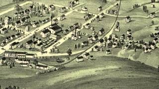 Woodsfield Ohio 1899 Panoramic Bird's Eye View Map 7555