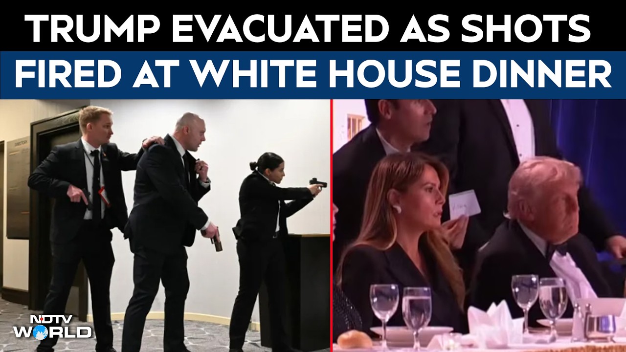 White House Shooting | Trump Evacuated As Shots Fired At White House Dinner, Shooter Arrested