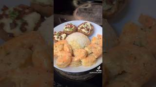 Have a little bite. creamy shrimpy scampi and cream cheese mushrooms