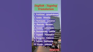 Useful English- Tagalog Translation #englishtagalog #tagalogwords #educationalvideos #shorts