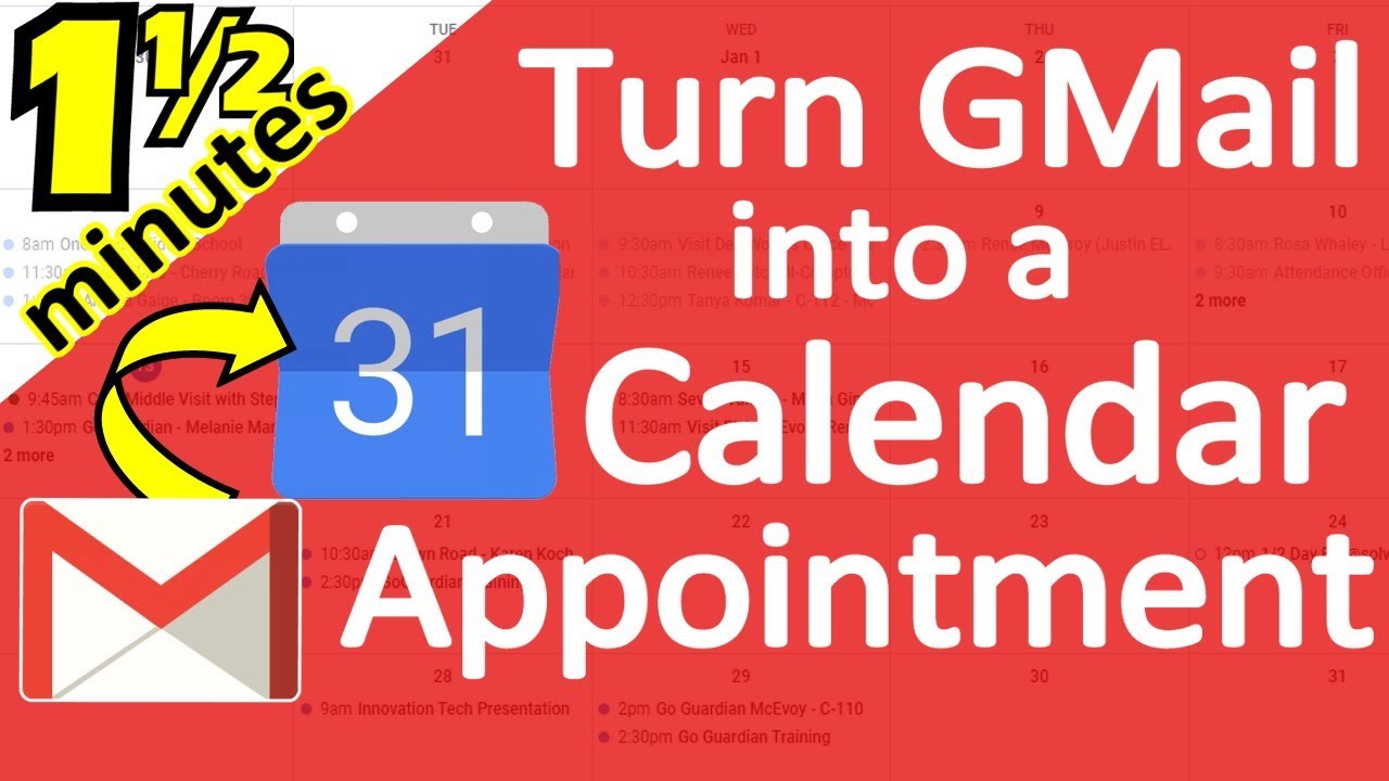 How to Turn Gmail into a Calendar Appointment YouTube