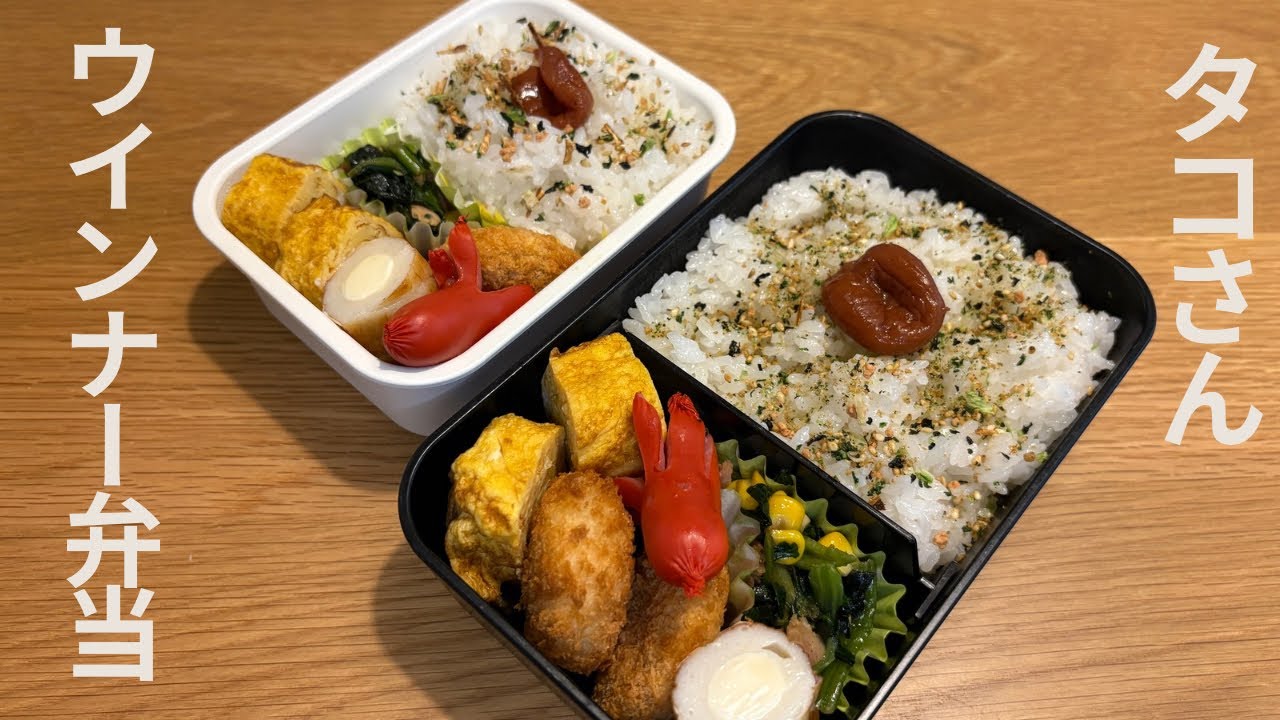 【タコさんウインナー弁当】🐙 同棲夫婦の毎朝弁当🍱