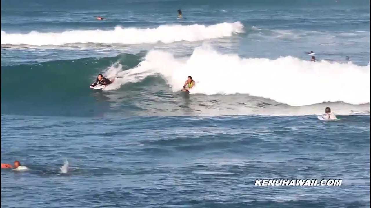 Waikiki Walls getting bigger on May 17, 2013plus big Sandy Beach