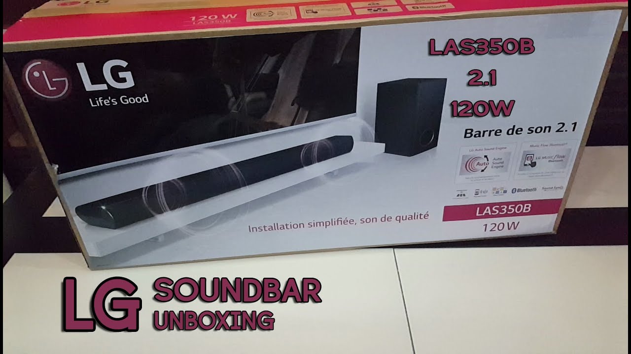 LG LAS350B 2.1 Soundbar unboxing ( ) - YouTube